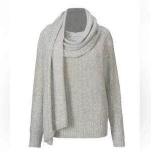 CAbi Light Gray Wrap Pullover